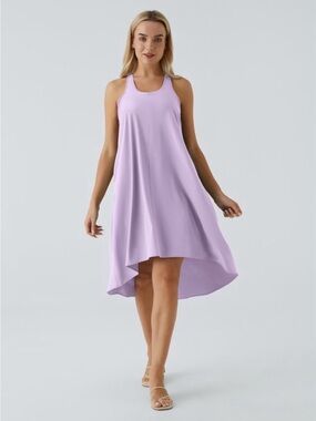 Halara RacerPocket High Low Flowy Midi Quick Dry Casual Dress Size Large